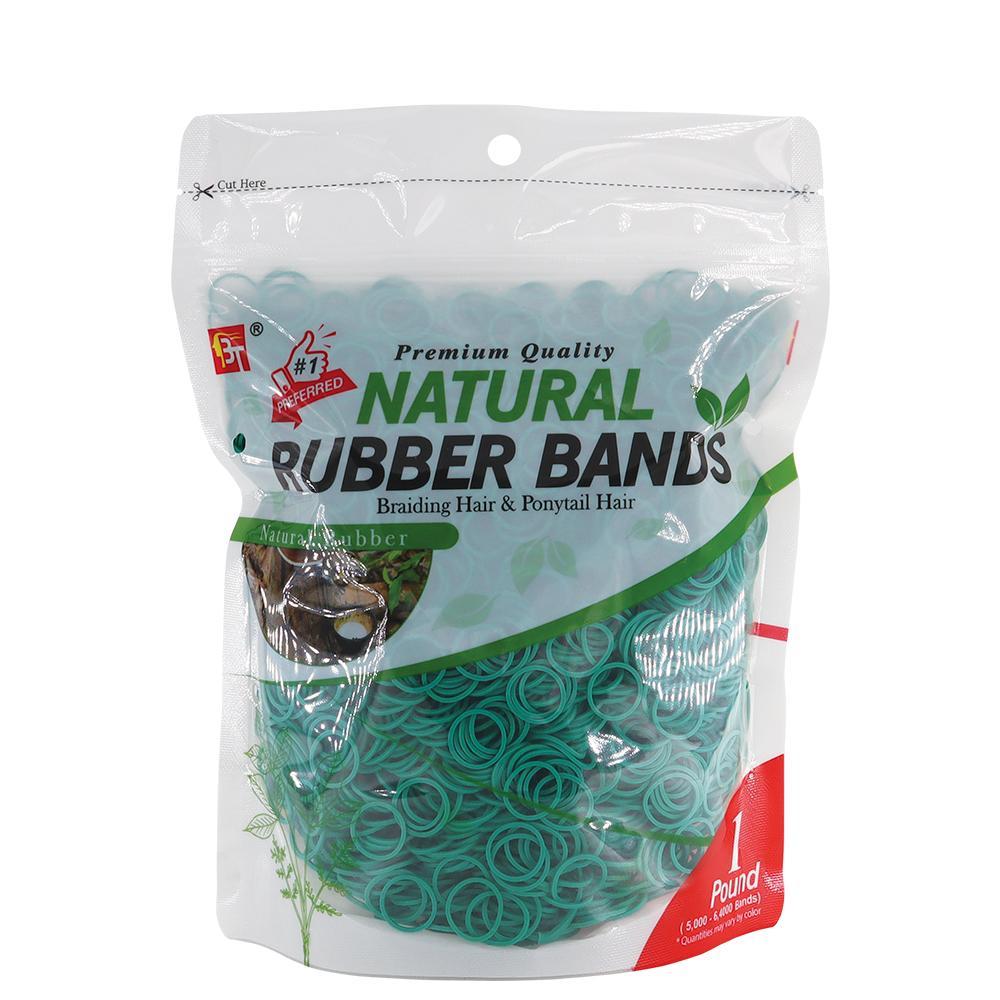 1 Pound Natural Rubber Bands Green