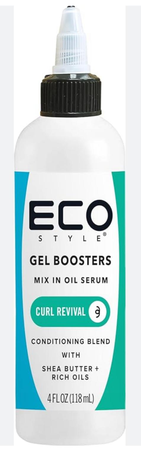 Bottle of Eco Style Gel Boosters Curl Revival on a white background