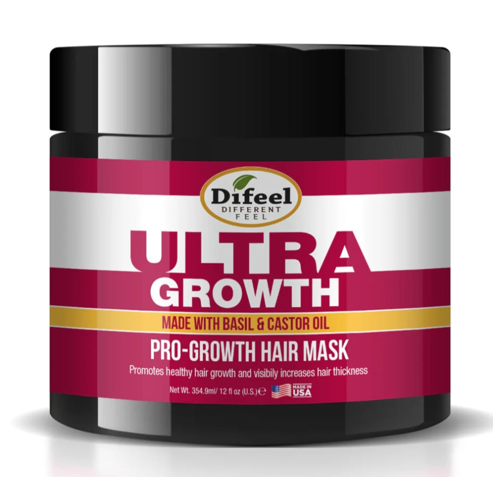 Difeel Ultra Growth Pro-Growth Hair Mask jar on a white background