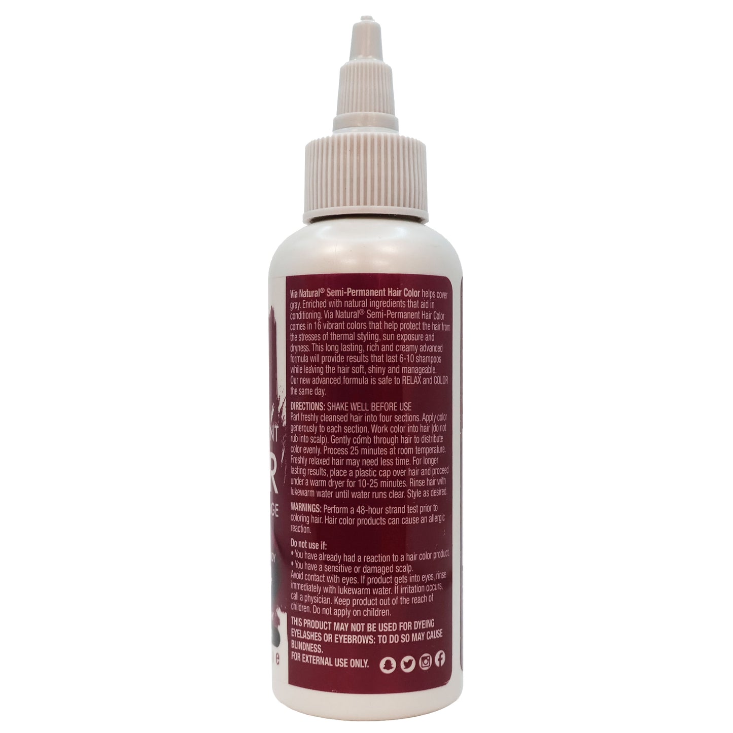 Via Natural Hair Color 84 Burgundy 4 Oz.