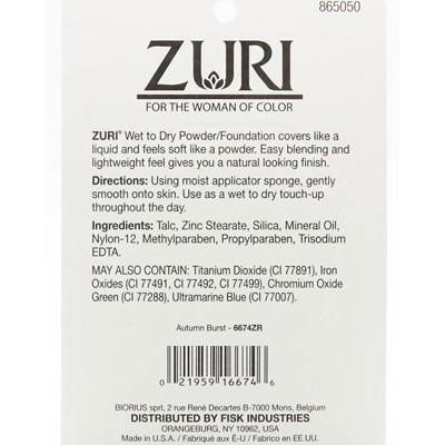 Zuri Wet To Dry Powder Foundation Autumn Burst