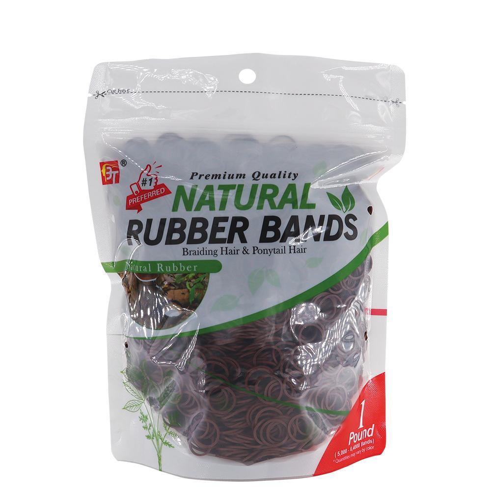 1 Pound Natural Rubber Bands Dark Brown