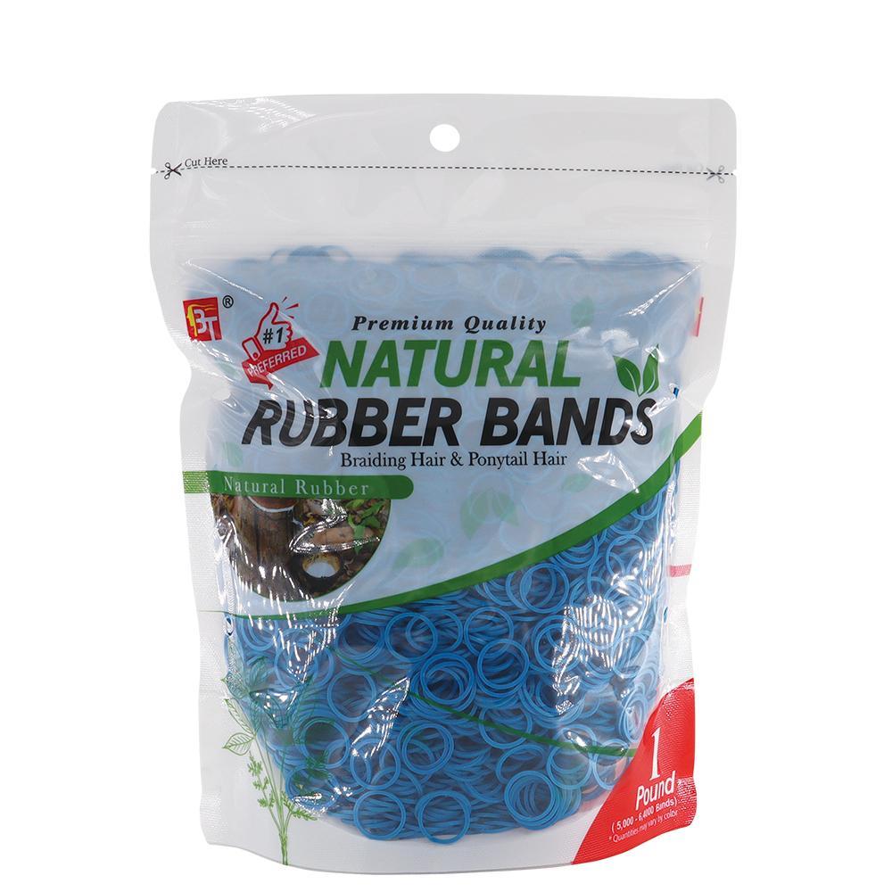 1 Pound Natural Rubber Bands Blue