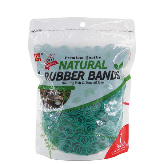 1 Pound Natural Rubber Bands Green