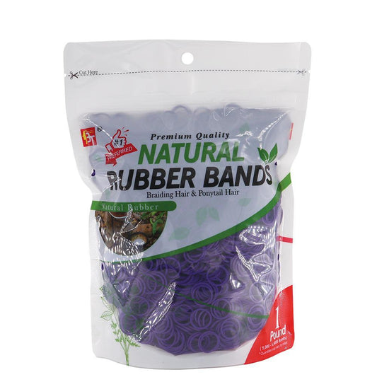 1 Pound Natural Rubber Bands Purple