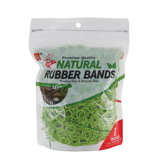 1 Pound Natural Rubber Bands Lime Green