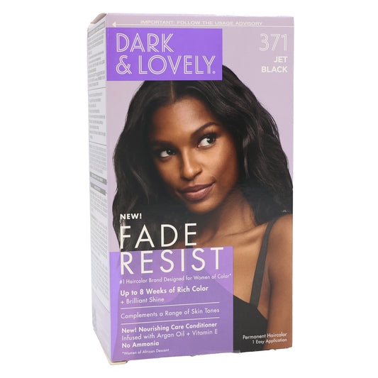 Dark And Lovely Fade Resist Hair Color, Jet Black, 371