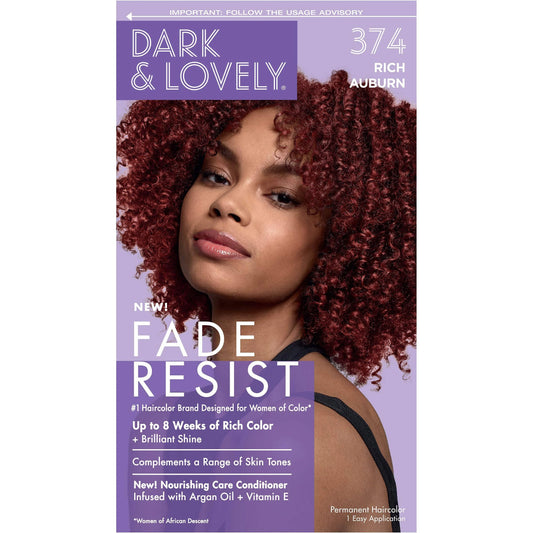 Dark And Lovely Fade Resist Hair Color, Rich Auburn, 374