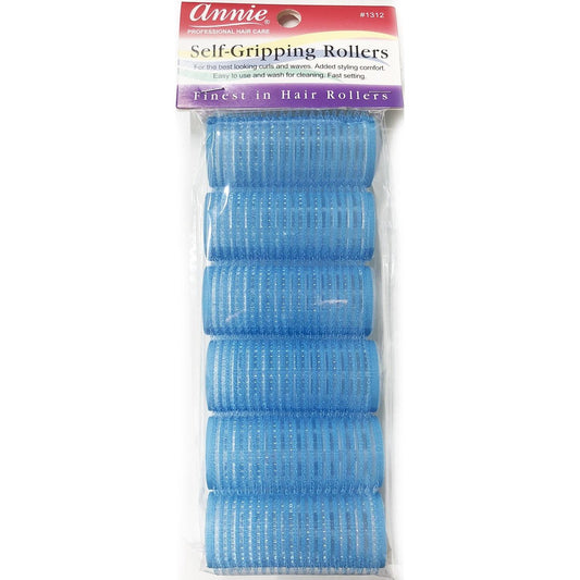 1" Annie Self-Gripping Rollers, Blue, 6/PK