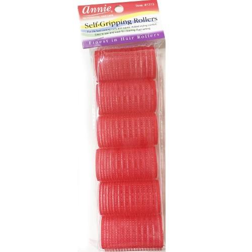 1 1/4" Annie Self-Gripping Rollers, Red, 6/PK