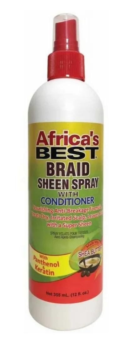 Africa's Best Braid Sheen Spray with Conditioner on a white background