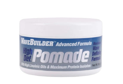 Jar of WaveBuilder High Def Pomade on a white background