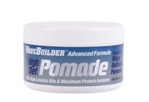 Jar of WaveBuilder High Def Pomade on a white background