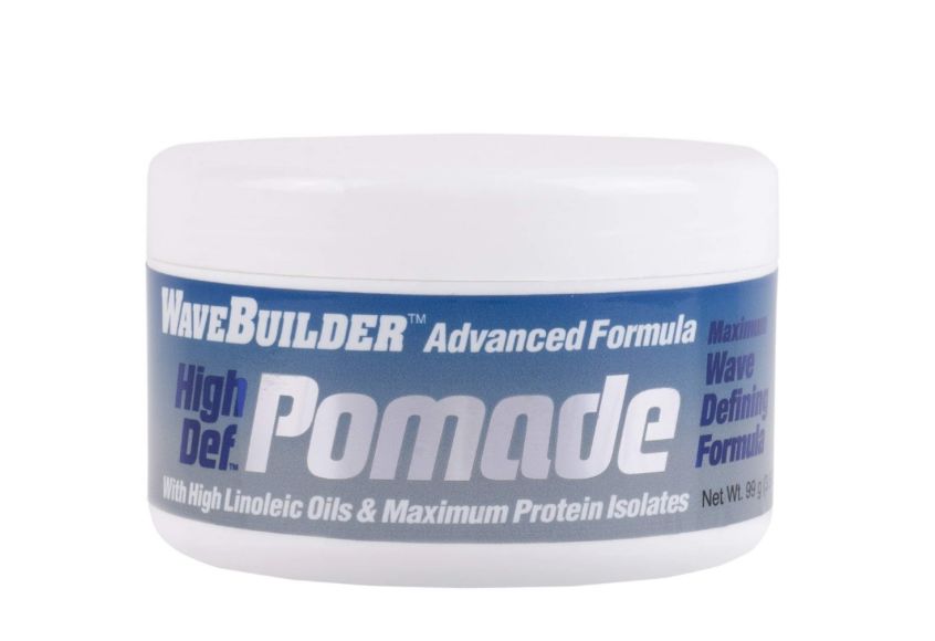 Jar of WaveBuilder High Def Pomade on a white background