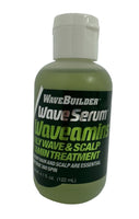 Bottle of WaveBuilder Wave Serum on a white background