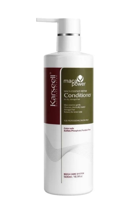 Karseell maca power conditioner bottle on a white background