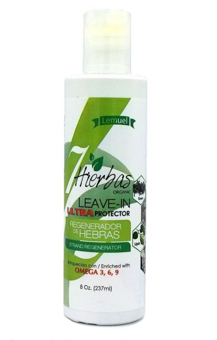 Lemuel Hierbas leave-in ultra protector bottle on a white background