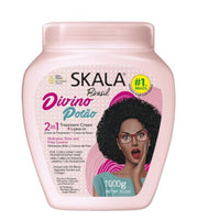 Skala Brasil hair care product jar with a woman's face on the label