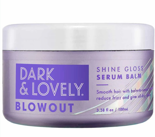 Jar of Dark & Lovely Shine Gloss Serum Balm on a white background