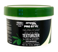 Ampro Pro Styl Neutra Foam Olive Oil & Aloe Texturizer jar on a white background