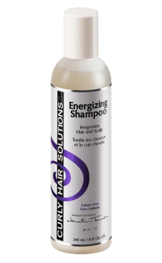 Energizing Shampoo bottle with label on a white background