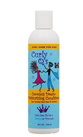 Bottle of Curly Q's Coconut Dream Nurturing Conditioner on a white background
