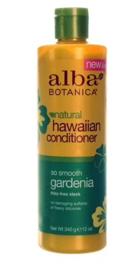 Alba Botanica Hawaiian Conditioner bottle with green cap on a white background