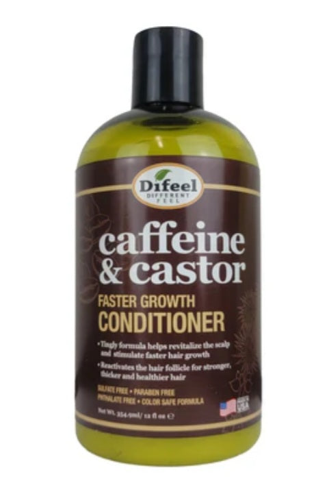 Difeel Caffeine & Castor Conditioner bottle on a white background
